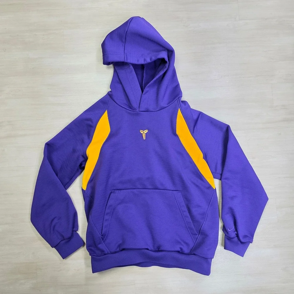 Nike Kobe Mamba Mentality Therma-Fit‎ Hoodie Purple Yellow Kids Size Large